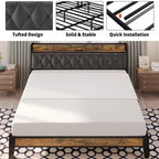 Bed Frame Storage Headboard