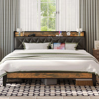 Bed Frame Storage Headboard