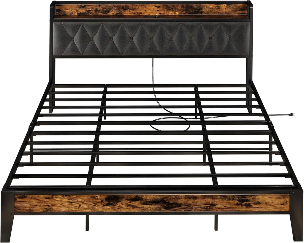 Bed Frame Storage Headboard