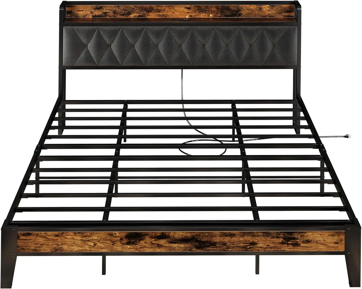 Bed Frame Storage Headboard