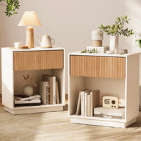 Fluted Nightstands Set of 2