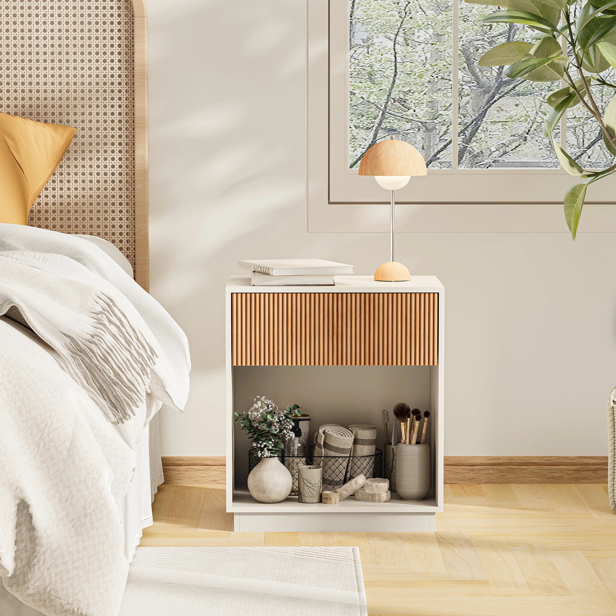 Fluted Nightstands Set of 2