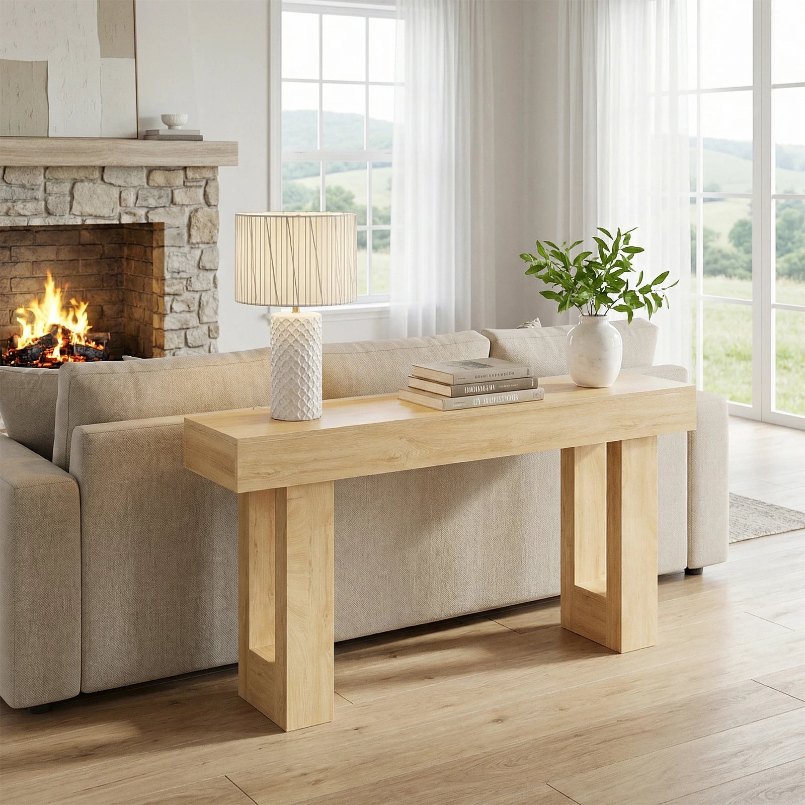 63" Rustic Console Table — Entryway or Sofa Table