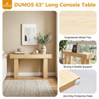63" Rustic Console Table — Entryway or Sofa Table