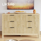 Fluted 6-Drawer Dresser — Natural Oak