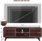 63'' Red Walnut TV Stand