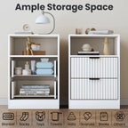 LED Nightstands with Charging Station