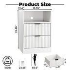 LED Nightstands with Charging Station