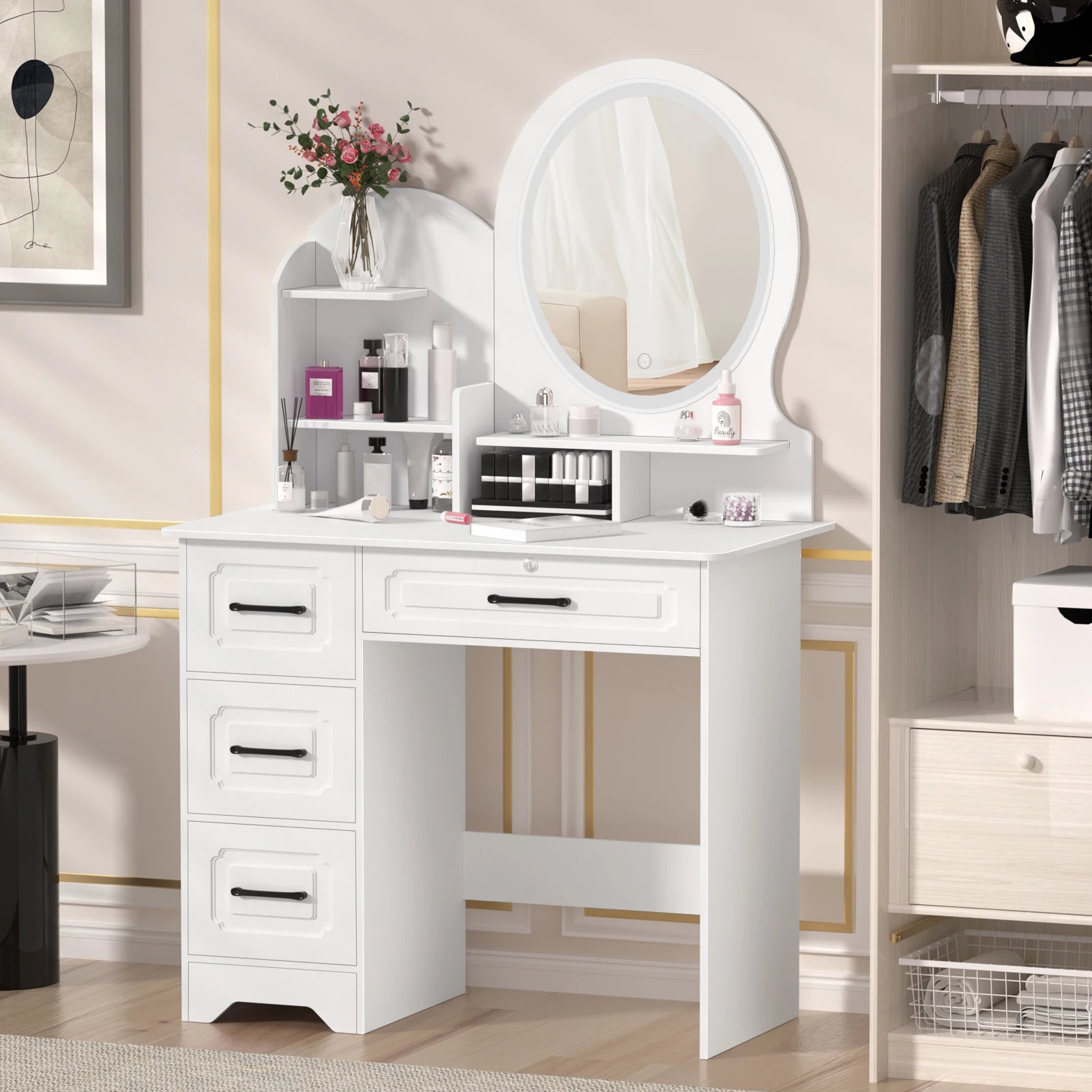 Vanity Table with Mirror & Lights