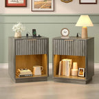 LED Nightstands Set with Charging