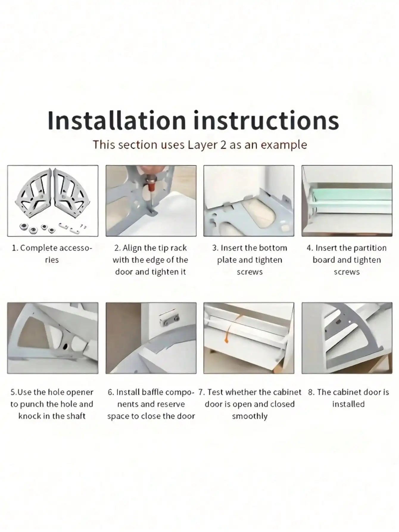 Rotating Double-Layer Shoe Cabinet Hinges