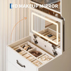 Vanity Desk with Hidden Stool