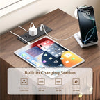 Fluted Nightstands with Charging Station