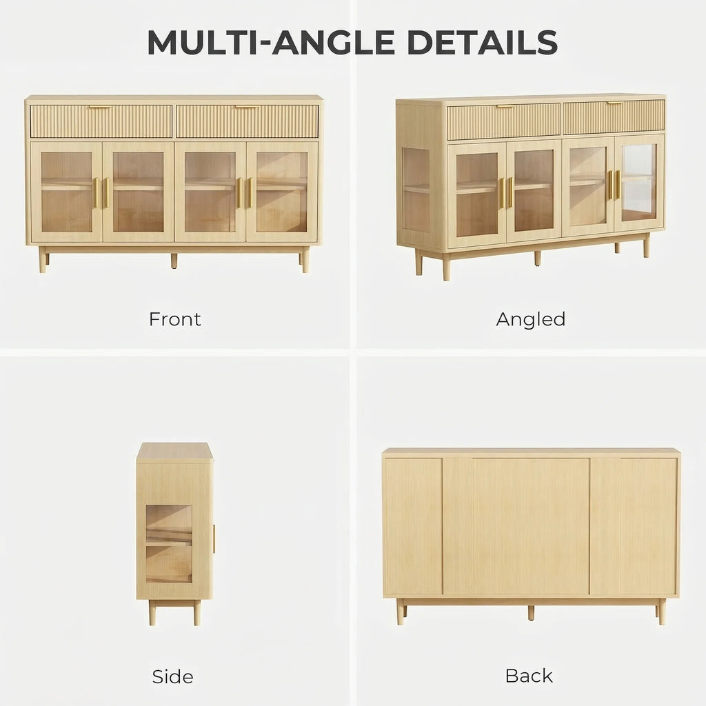 IRONCK Buffet Cabinet with Glass Door