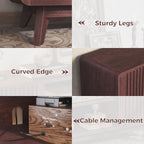 63'' Red Walnut TV Stand